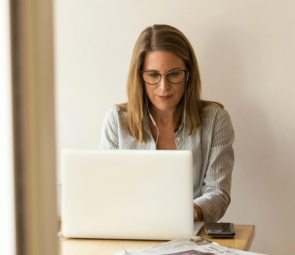 Candidate working on resume using TorchLight's resume tips