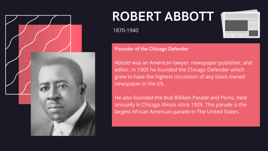 robert abbott graphic for Black History Month