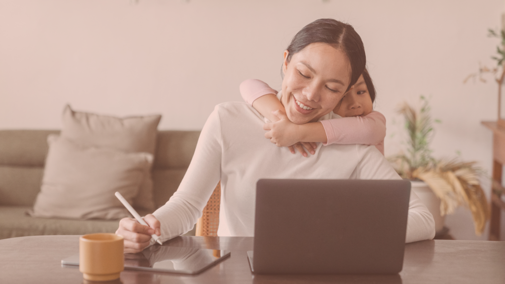 employee retention soars as mother does remote work with daughter