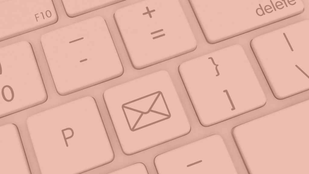 laptop keyboard with an email button for setting up nurture stream