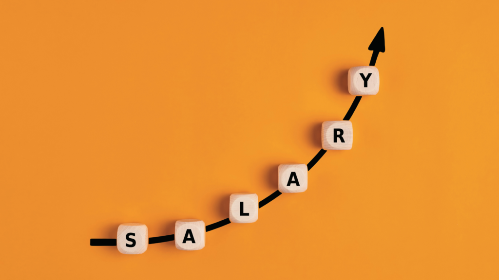 salary increase in a graph
